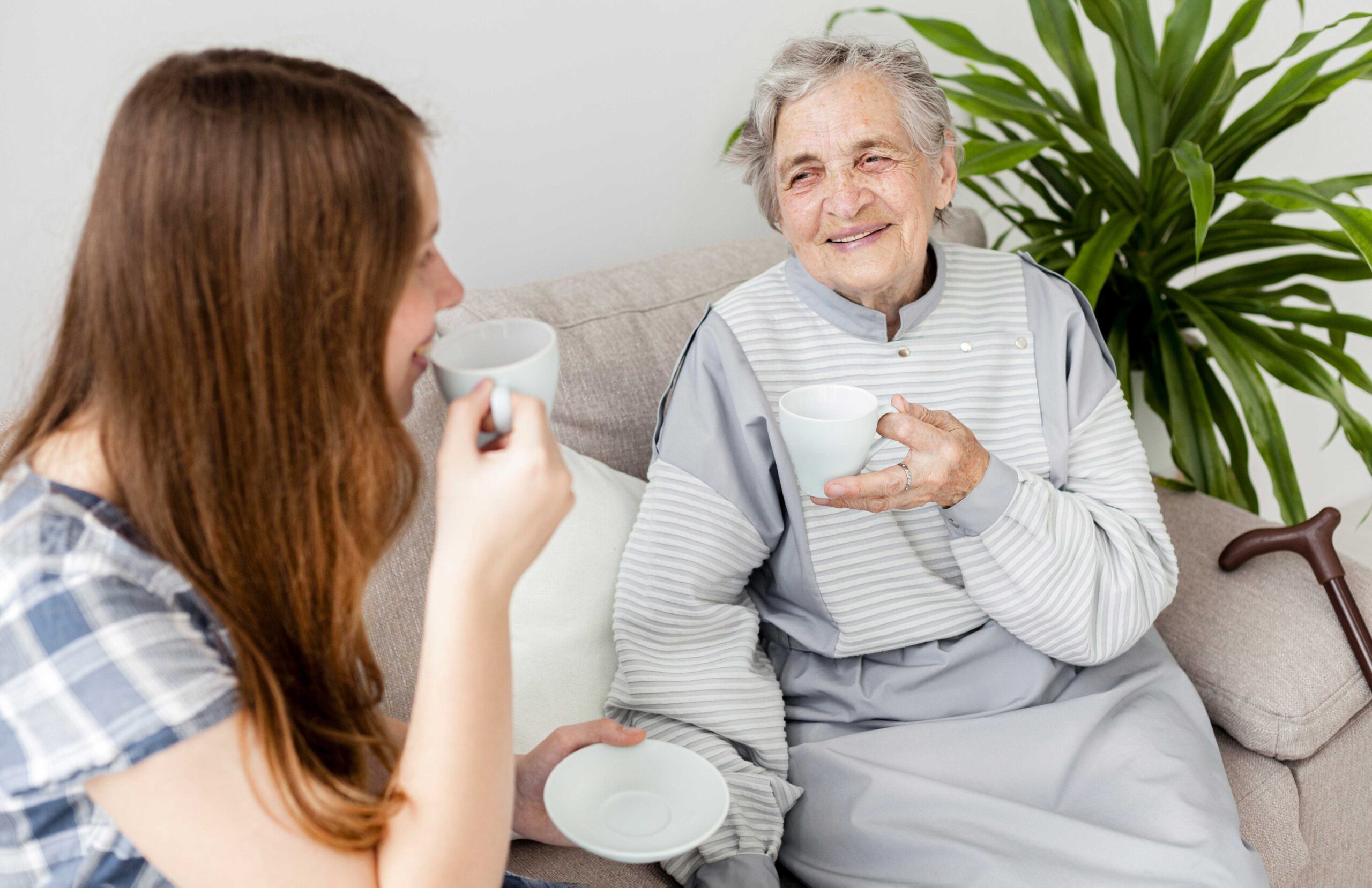 grandmother spending time with family
